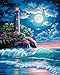 Dimensions Needlecrafts Paintworks Paint By Number, Lighthouse In Moonlight